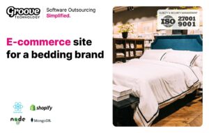 E-commerce site for a bedding brand