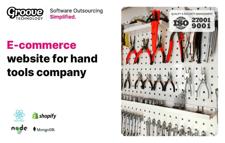 E-commerce website for hand tools company