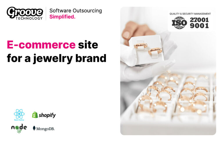 E-commerce site for a jewelry brand